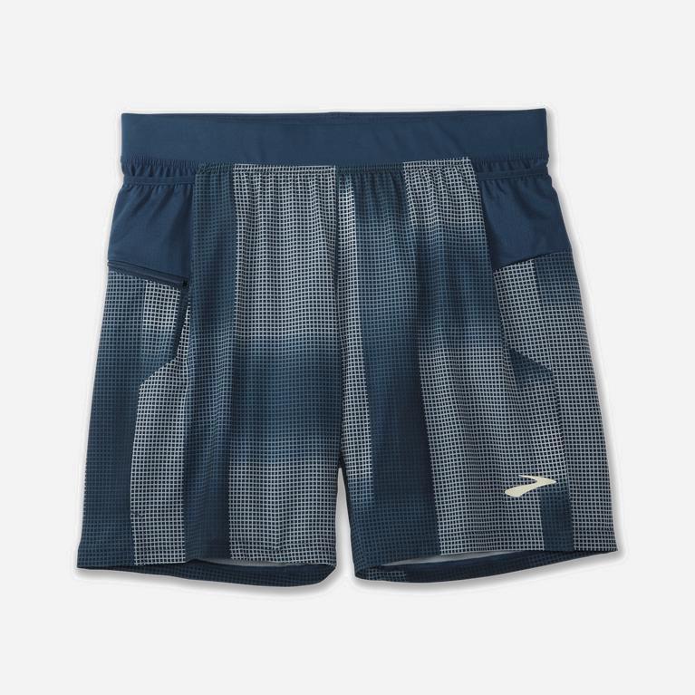 Brooks Sherpa 7 2-In-1 Löparshorts Herr 572893-YEJ Indigo